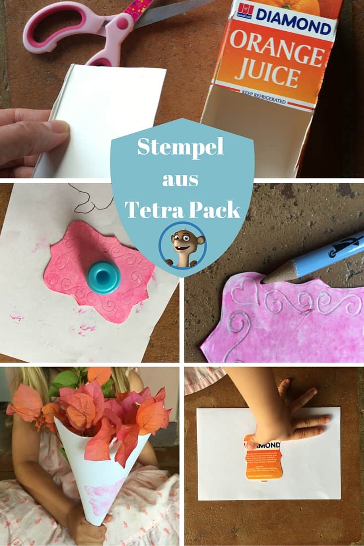 Kinderblog Stempel Aus Einer O Saft Verpackung Herstellen