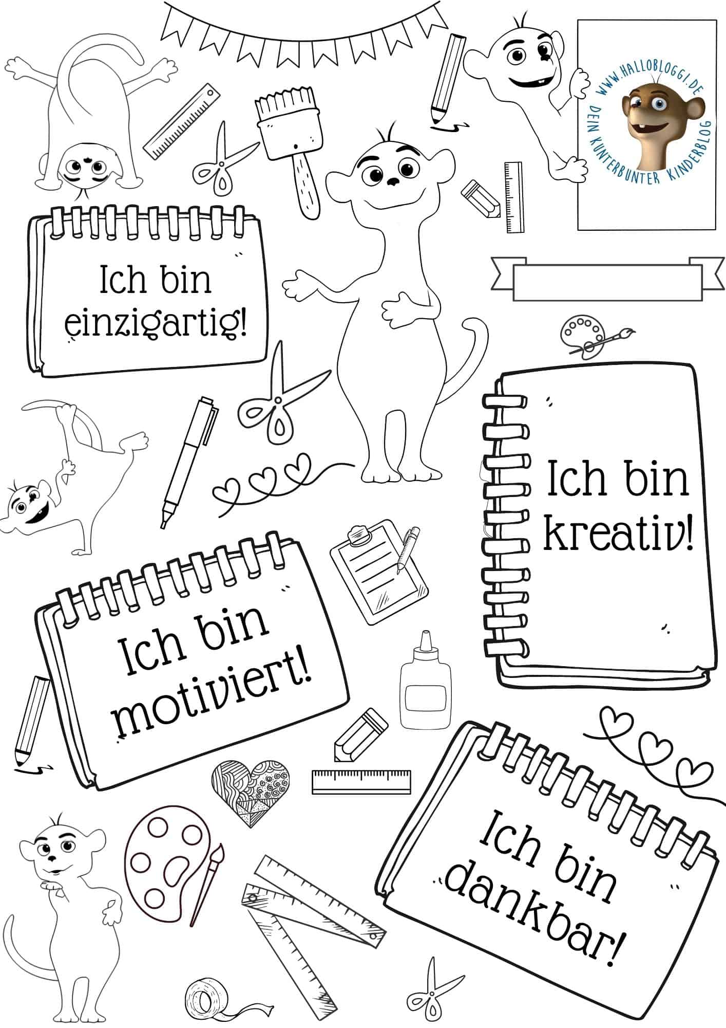 Featured image for “Affirmationen für Kinder: Ein Ausmalbogen”